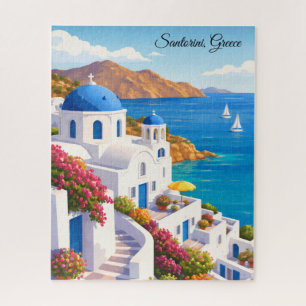 Puzzle Santorini Grecia Vintage Europa Vacaciones Viajes