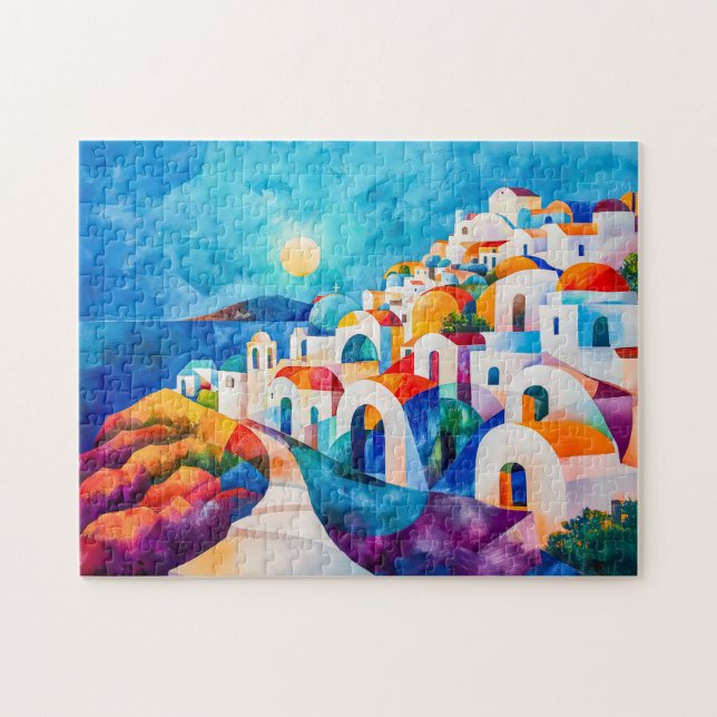 Puzzle Santorini Pathway to the Sea (Horizontal)