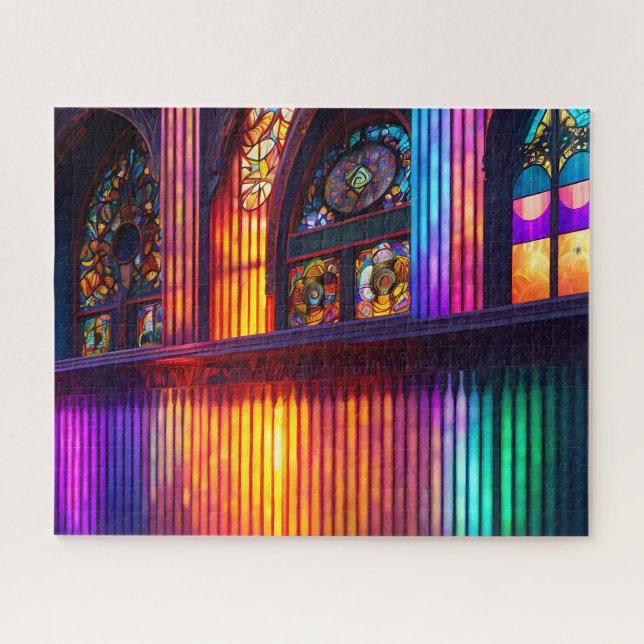 Puzzle Santuario | Interior de la iglesia arcoiris (Horizontal)