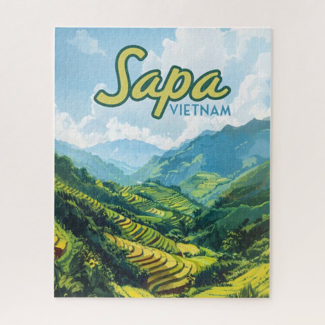 Puzzle Sapa Vietnam Asia Terrazas de arroz Viajes de époc (Vertical)