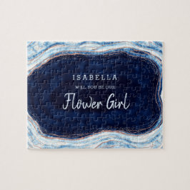 Puzzle Sapphire Blue Geode Be Our Flower Girl Propuesta