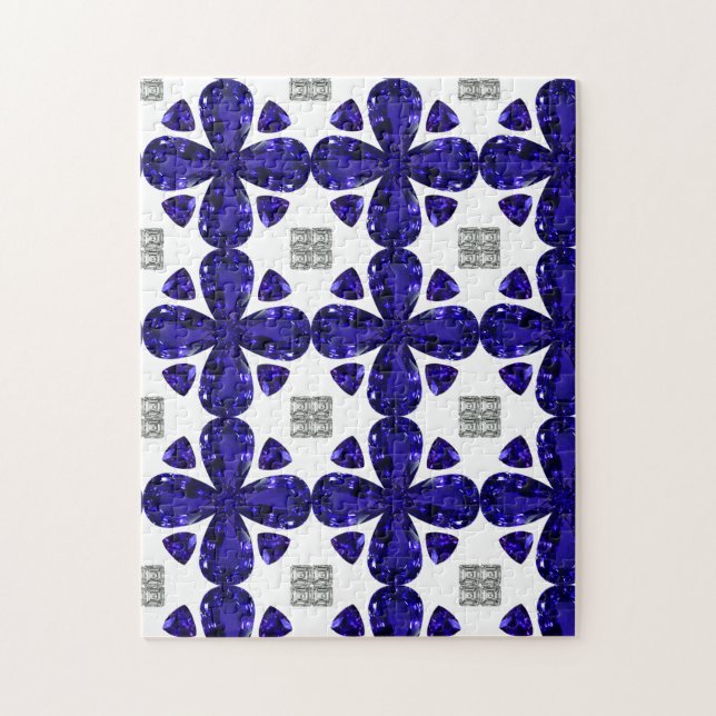 Puzzle Sapphire Diamond Art, Azul (Vertical)