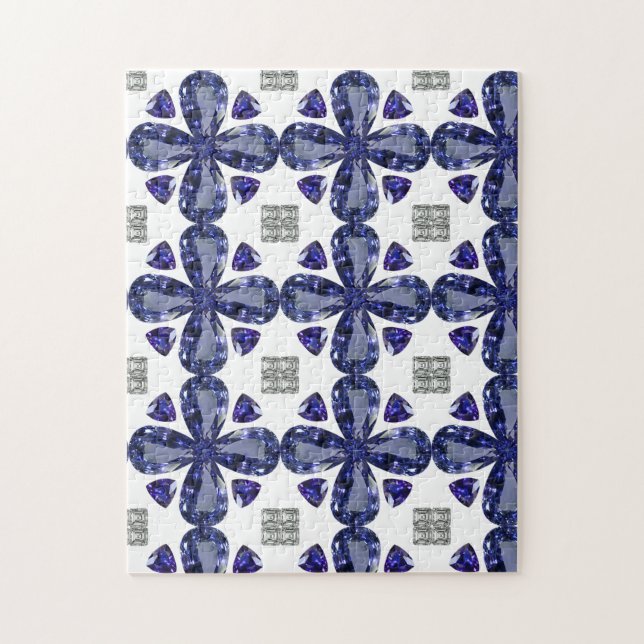 Puzzle Sapphire Diamond Art, Azul (Vertical)