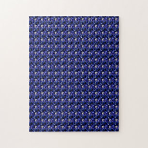 Puzzle Sapphire Diamond Gemstone Art Blue