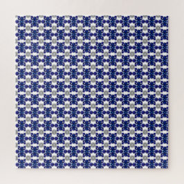 Puzzle Sapphire Diamond Gemstone Art Blue
