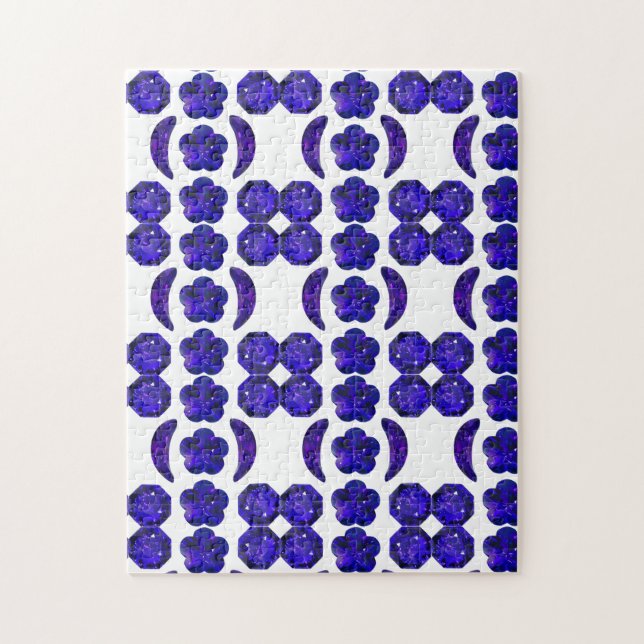 Puzzle Sapphire Gemstone Blue (Vertical)