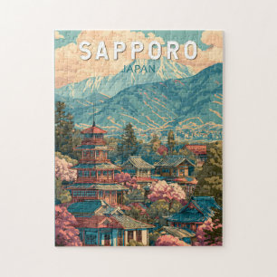 Puzzle Sapporo Japón Viajes Arte Vintage