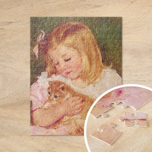 Puzzle Sara sosteniendo un gato   Mary Cassatt