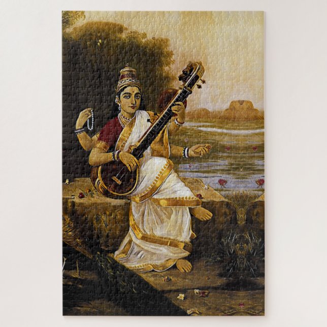 Puzzle SARASWATI - La divinidad de las artes y los ríos (Vertical)