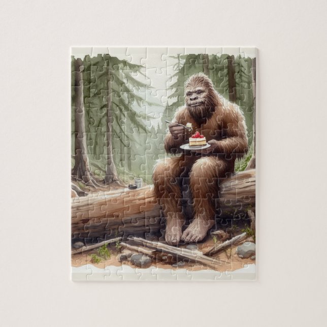 Puzzle Sasquatch en el bosque de las mezquitas con una ta (Vertical)