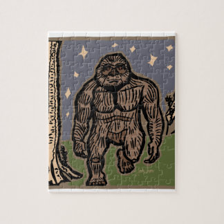 Puzzle Sasquatch que da un paseo