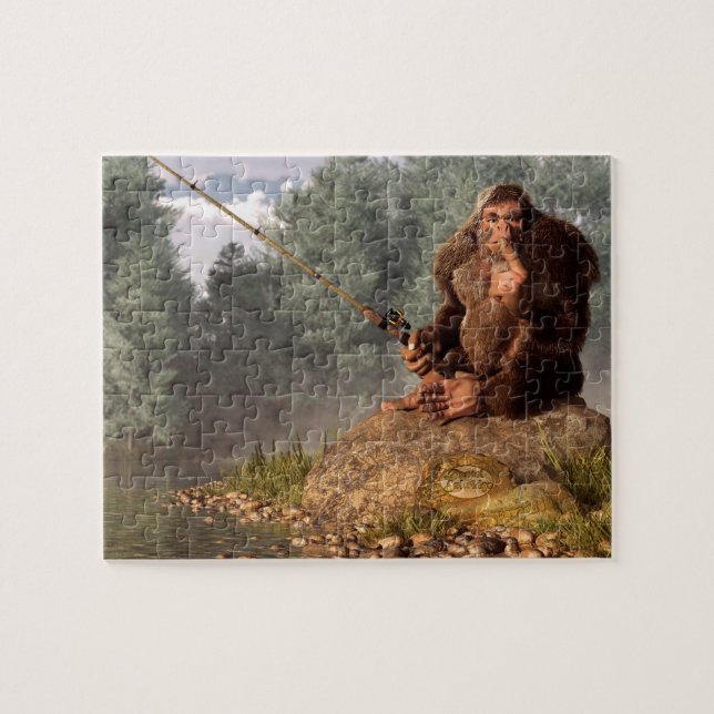 Puzzle Sasquatch va a pescar (Horizontal)