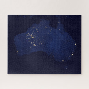 Puzzle Satélite Las Luces Nocturnas De Australia.