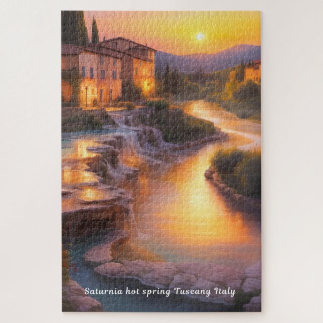 Puzzle Saturnia Hot Springs Tuscany Italia Pintura (Vertical)