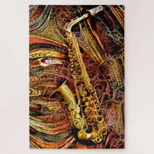 Puzzle Saxofón ornamental