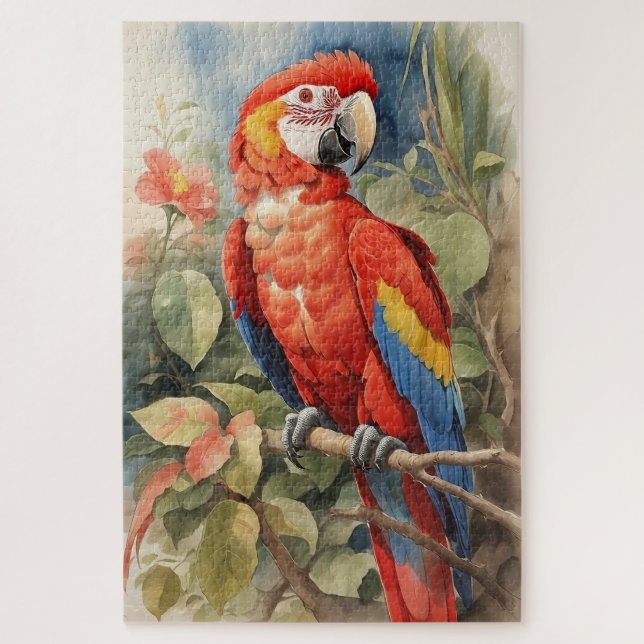 Puzzle Scarlet Macaw (Vertical)