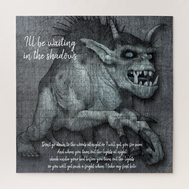 Puzzle Scary Demon Monster Halloween (Vertical)