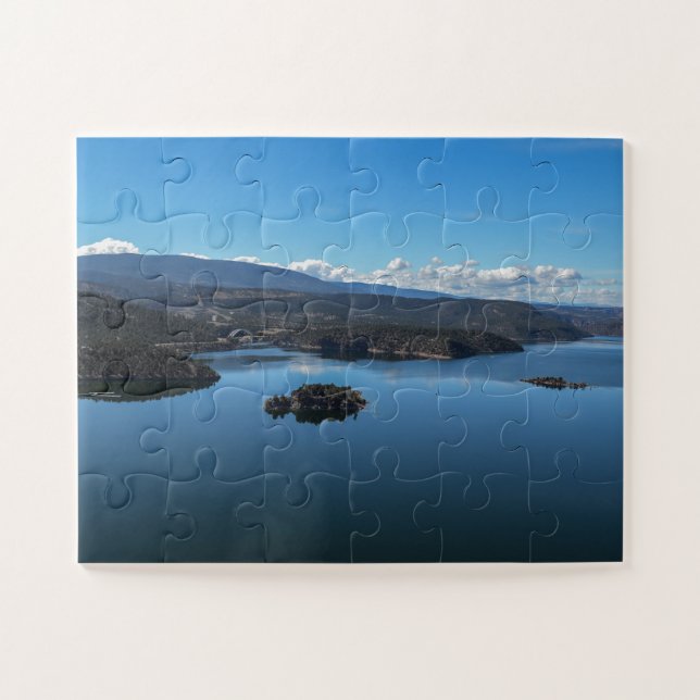 Puzzle Scenic Mountains Lake Picture Travel Memories USA (Horizontal)