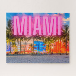Puzzle Scenic Neon Miami Waterfront