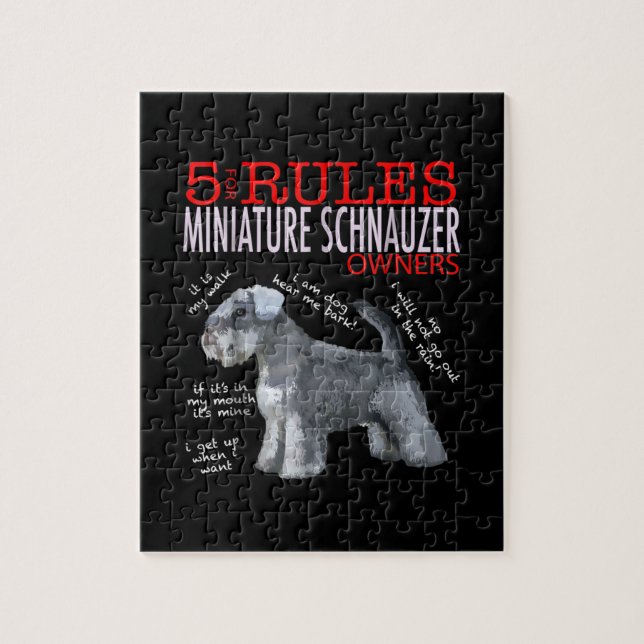 Puzzle Schnauzer |5 Normas Para Los Propietarios De Schna (Vertical)