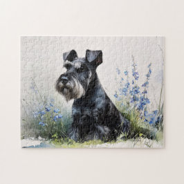 Puzzle Schnauzer acuarela