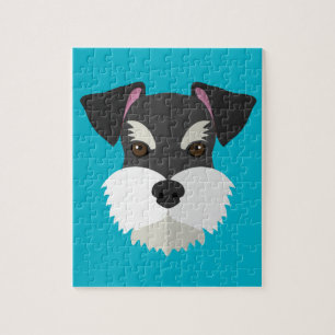 Puzzle ¡Schnauzer lindo del dibujo animado!
