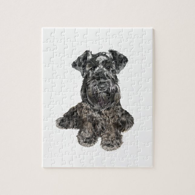 Puzzle Schnauzer (negro) (Vertical)