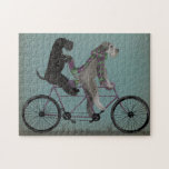 Puzzle Schnauzer Tandem<br><div class="desc">Tándem Schnauzer de Fabfunky. Cuenta con schnauzers montando una bicicleta en un estilo caprichoso y de vapor. | 192047D</div>