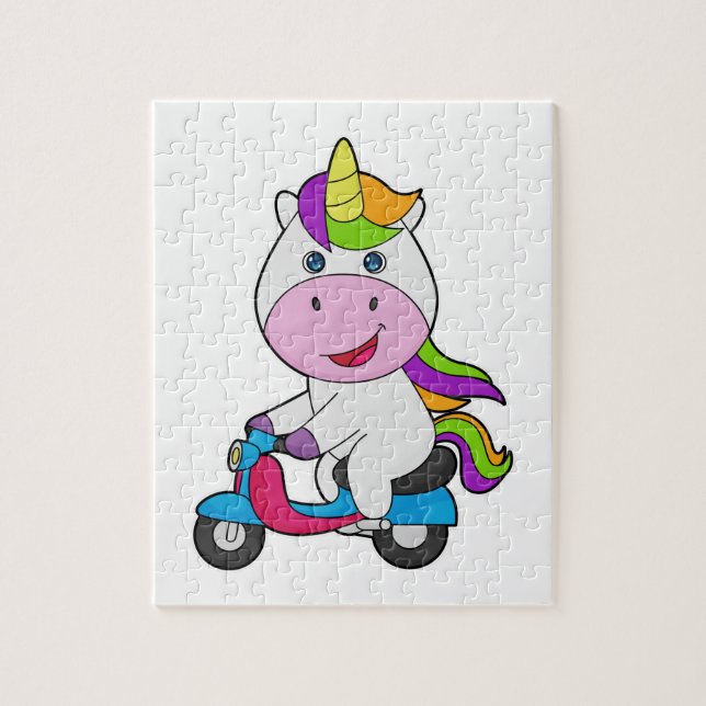Puzzle Scooter de Unicorn (Vertical)