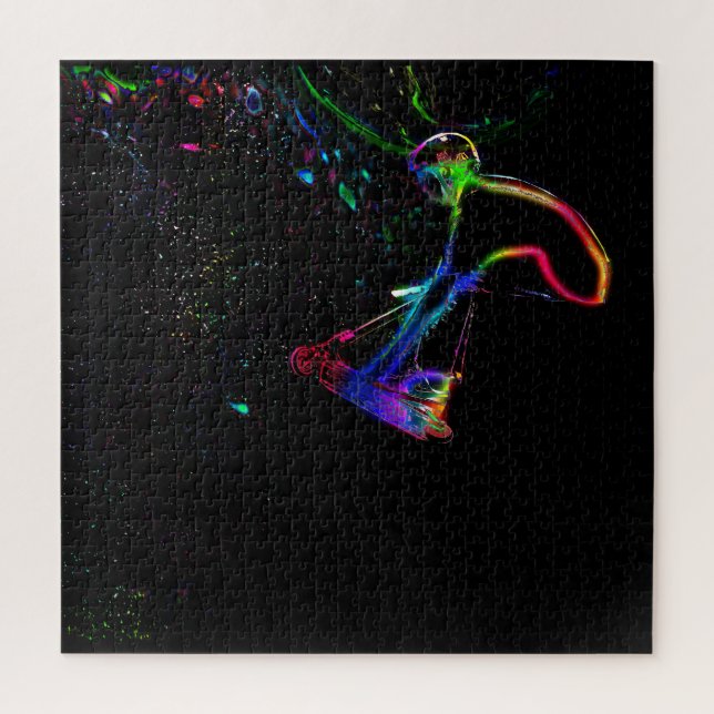 Puzzle Scootering en el espacio - Scooter Boy (Vertical)