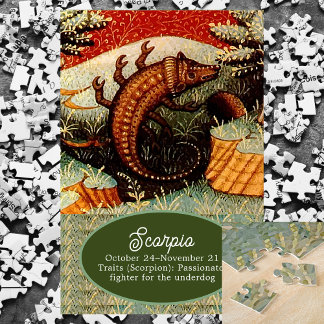 Puzzle Scorpio, cumpleaños del Rótulo Zodiaco Escorpión