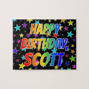 Puzzle "SCOTT" Nombre, Divertido "FELIZ CUMPLEAÑOS"