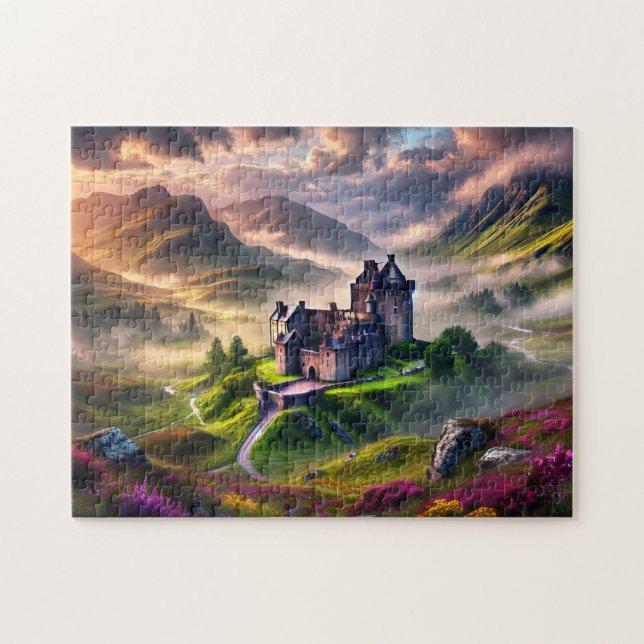 Puzzle Scottish Castle Mystical Highlands Landscape (Horizontal)