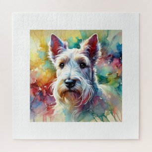 Puzzle Scottish Terrier Serenity 020924AREF108 - Watercol