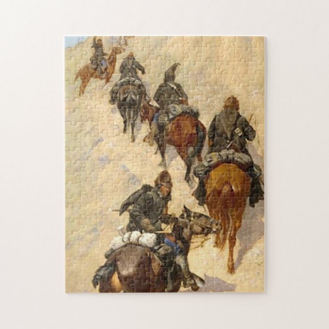 Puzzle Scouts Subiendo Una Montaña Frederic Remington (Vertical)