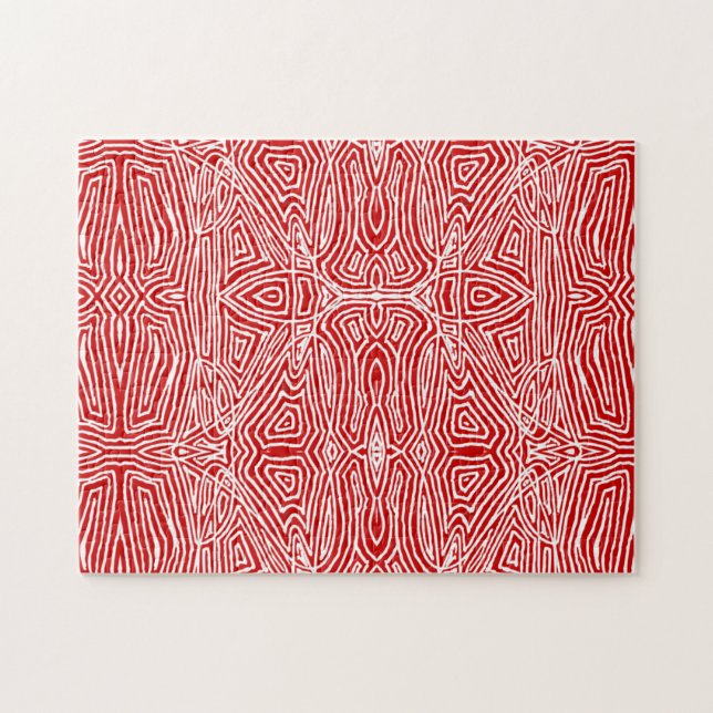 Puzzle Scribbleprint rojo (Horizontal)