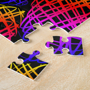 Puzzle Scribe simple   Media caída   Fondo negro