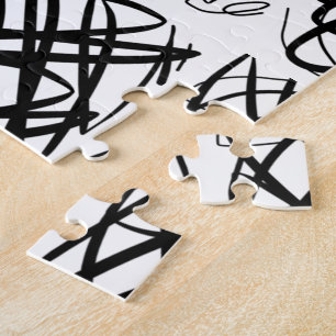 Puzzle Scribe simple Negro Baldosa central
