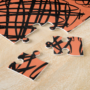 Puzzle Scribe simple Negro Baldosa central Coral