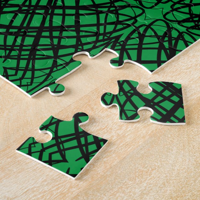 Puzzle Scribe simple | Tejido Espejo | Verde | (Lado)