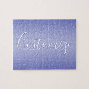 Puzzle Script Cursivo Editable Blanco y Violeta Púrpura
