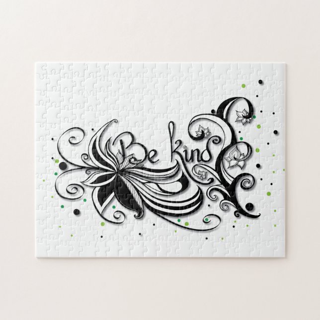 Puzzle ¡SÉ AMABLE! cita caligráfica inspiradora (Horizontal)