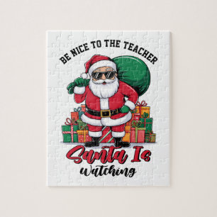 Puzzle Sé Amable Con El Profesor Santa Está Mirando