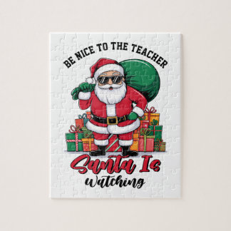 Puzzle Sé Amable Con El Profesor Santa Está Mirando