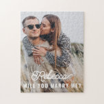 Puzzle ¿Se Casará Conmigo? Propuesta de matrimonio Foto d<br><div class="desc">Cute,  ¿te casarás conmigo? Propuesta Parejas Foto rompecabezas para dejar la pregunta a tu cónyuge. Una idea de propuesta boda única con un precioso tipo de letra de guión,  completamente personalizable por usted.</div>