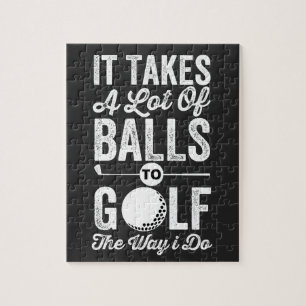 Puzzle Se necesita un montón de bolas para golf de la man