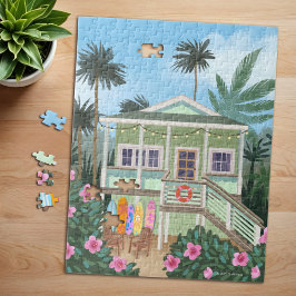 Puzzle Sea Foam Green Beach House