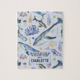 Puzzle Sea Life Ballenas Biblia Cristiana Verse Name Gift