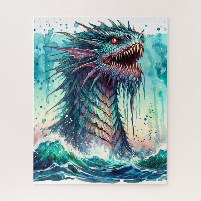 Puzzle Sea Monster Rising From Ocean (Vertical)