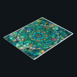 Puzzle Sea Prism Mandala（海のプリズム曼荼羅）<br><div class="desc">海辺に打ち上げられたシーグラスの輝きと、万華鏡のような対称世界が融合したアート作品。
柔らかな青や緑、白、ピンク、黄色が織りなす繊細な模様は、まるで光と静けさが溶け合う瞑想空間のようです。
鏡に囲まれたような構図が視覚的な奥行きを生み、見るたびに新たな発見があるデザインにしました。</div>